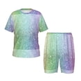 thumbnail image 1 of Fotbe Beautiful Glitter Pijama Estampada de 2 Piezas para Niños – Ropa de Dormir de Manga Corta Cómoda para Niños y Niñas, Camiseta y Shorts de Algodón-XX-Large, 1 of 6