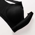 thumbnail image 6 of BRGZLK Womens Wireless Bras Casual Solid Color Full Coverage Soft Comfortable Sport Bra Lightweight Breathable Plus Size Cup Bralette Black L, 6 of 6