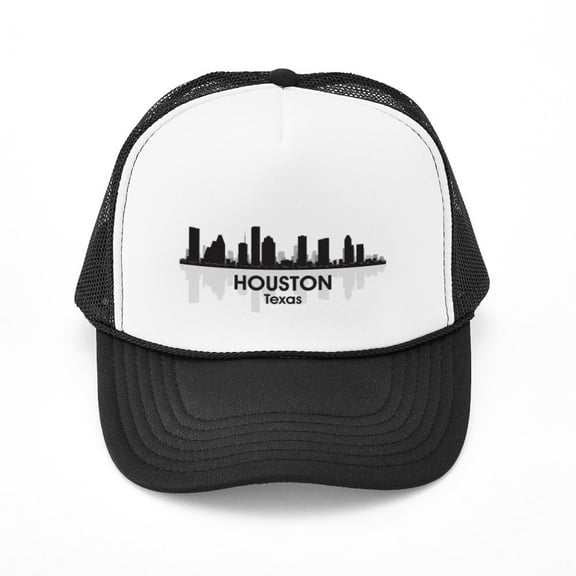 CafePress - Houston Skyline - Adjustable Unisex Printed Trucker Hat with Mesh Back