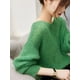 thumbnail image 3 of Suéter elegante transparente para mujer, jersey holgado, suéter de punto suave y cálido para otoño e invierno, tops sólidos básicos 2024, 3 of 4