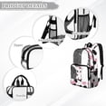 thumbnail image 6 of Xoenoiee Cow Bow Print Kids Clear Backpack for Girls See Through Preschool Kindergarten Elementary School Backpack Transparent Bookbag Schoolbag Daypack with Adjustable Padded Straps, 6 of 7