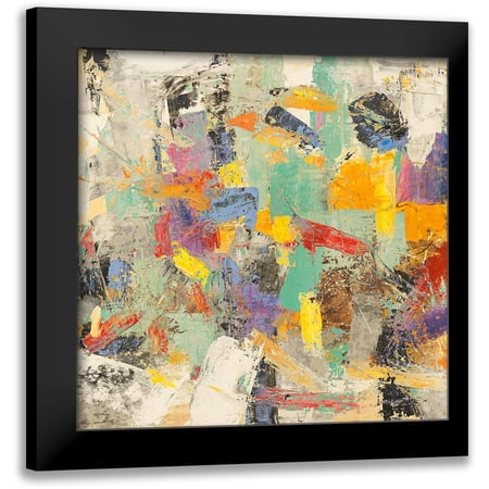 Lucas 12x12 Black Modern Framed Museum Art Print Titled - Rivoluzione colorata I (detail)