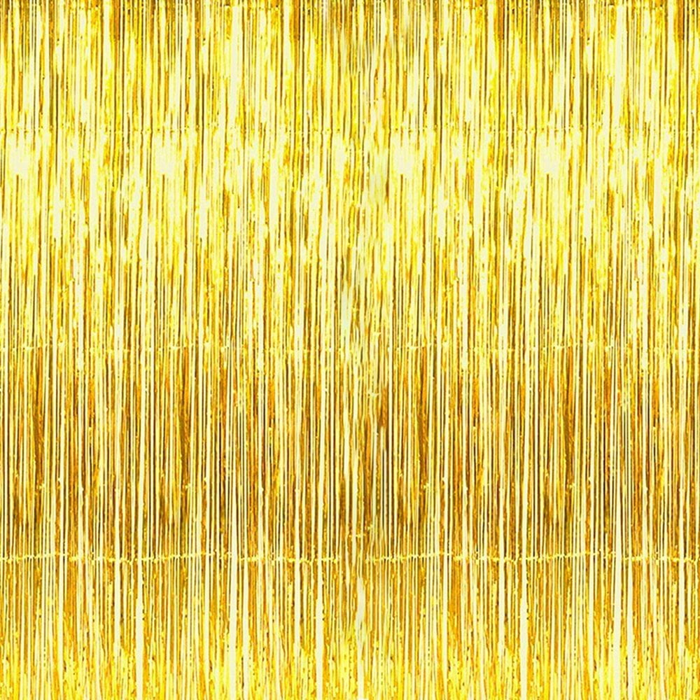 Lot De 3 Rideaux Métalliques Scintillants - 1x2 M, Film Aluminium Laser, Pour Décoration Fête, Photo, Arrière-plan (argenté) - 5