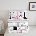 thumbnail image 5 of Pink Girly Dress Comforter Set Full Modern Fashion Woman Dress Bedding Sets Modern Bedding Comforter Sets Girly Down Comforter Black High Heels Romantic Makeup Print Duvet Sets, 5 of 7