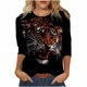 thumbnail image 2 of Puntoco Blusa informal de manga larga con cuello redondo y estampado de animales novedosos para mujer Puntoco Puntoco-1326, 2 of 5