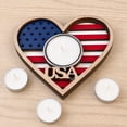 thumbnail image 4 of MMJ Independence Day Candle Holder Wooden Lantern Stand Patriotic Tabletop Decor Festival Home, 4 of 6