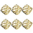 thumbnail image 1 of 6pcs Holiday Napkin Holders Add Elegance To Your Table With Golden Hollow Napkin Rings For Parties And Special Occasions!, 1 of 5