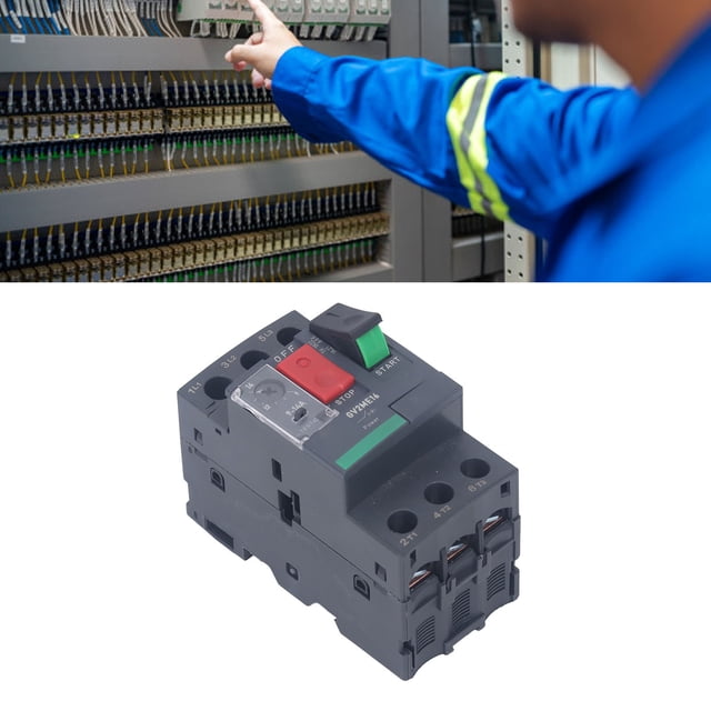 Motor Circuit Breaker Overload Button Rail Mount Thermal Manual Motor Starter AC690V Motor Switches For Home Commercial Industrial