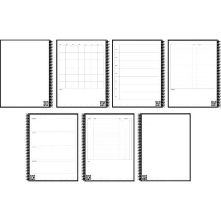 Rocketbook - Fusion Smart Reusable Notebook 7 Page Styles 8.5" x 11" - Infinity Black