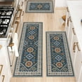thumbnail image 3 of Ileading Boho Kitchen Rug Sets 3 Piece Runner Bohemian Mats Non Skid Washable Kitchen Floor Mat Runner, 3 of 12