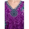 thumbnail image 3 of Miss Lavish London Kaftan Dresses for Women,Beach Kaftan Coverups,Hawaiian Coverups for Women,Long Beach & Swimsuit Coverups,Plus Size African Caftan Dress,Moroccan Style Loungewear Purple 3XL, 3 of 5