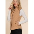 thumbnail image 3 of J. METHOD Women’s Quilted Vest – Lightweight Sleeveless Full Zip Up Casual Stand Collar Padding Gilet Jacket with Pockets, 3 of 6
