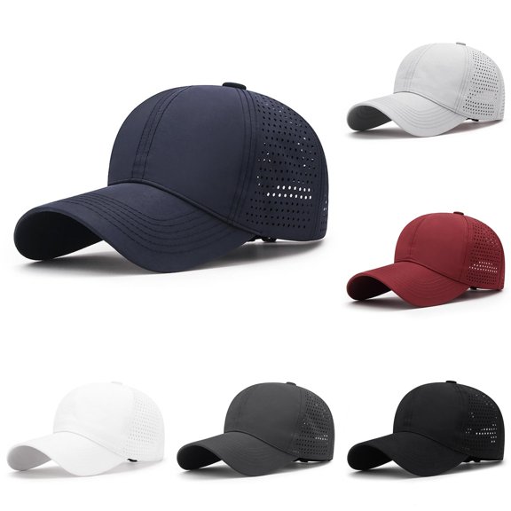 LiuXxxx Ventilated Performance Baseball Caps for Men Women with Adjustable Snapback Closure Lightweight Breathable Mesh Outdoor Sports Hats Featuring Quick-Dry and Curved Brim Navy