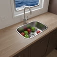 thumbnail image 3 of 12.6*8.66*4.72in Small Stainless Steel Narrow Rectangle Undermount Sink Compact Bar Sink Kitchen, 3 of 19