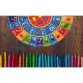 thumbnail image 3 of KC Cubs Playtime Collection ABC Alphabet, Numbers and Shapes Educational Learning & Game Area Round Circle Rug Carpet for Kids and Children Bedrooms and Playroom, 3 of 5