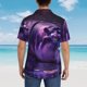 thumbnail image 4 of Fotbe Purple Hippo In Water Camisa Hawaiana para Hombre Unisex – Camisa Casual de Verano con Botones de Manga Corta de Algodón y Lino,Small, 4 of 7
