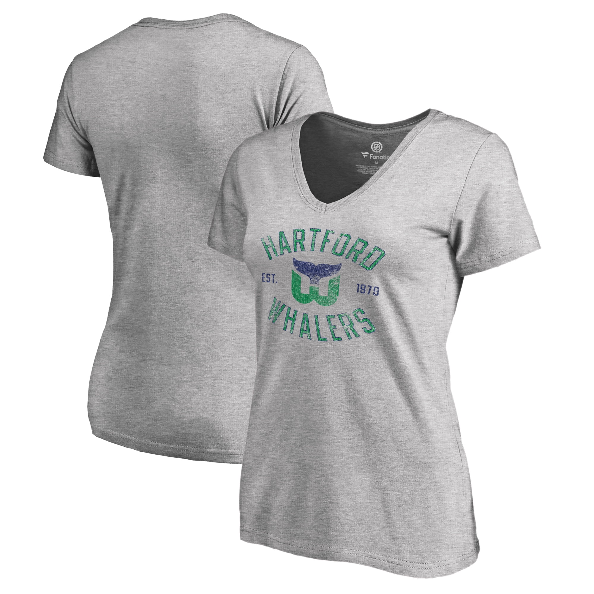 Hartford Whalers Fanatics Branded Women's Plus Sizes Heritage TShirt