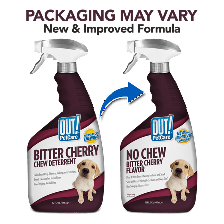 Out! PetCare Bitter Cherry Dog Chew Deterrent, Discourages Licking and Chewing, 32 Ounces