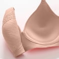 thumbnail image 6 of Bigersell Tank Tops Bra Women Lace With Underwire Solid Color Double Breasted Push Up Bra Women's Plus Size Sports Bra for Female Girls, Style 4570, Beige 40D, 6 of 7