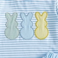 thumbnail image 5 of Kaprioy My First Easter Baby Girl Outfit Girls Clothes Bunny Carrot Embroidery Striped Short Sleeve Shirt Plaid Shorts Set 2Pcs Toddler Summer Clothes, 5 of 7