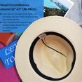 thumbnail image 5 of Women Straw Panama Hat Travel Fedora Beach Sun Hat Summer Wide Brim Straw Roll up Hat UPF 50+, 5 of 5