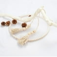 thumbnail image 5 of Promotion Clearance 2PCS Wood Bead Garland With Tassels Farmhouse Rustic Country Decor Wall Decor Farmhouse Ornament Woven Wall Hanging, 5 of 6
