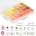 thumbnail image 3 of Clay Beads Bracelet Making Kit, 144 Colors 6 Boxes Flat Preppy Beads for Bracelets, Jewelry Kit with Pendant Charms Elastic String Crafts Gift for Adults Kids, 3 of 6
