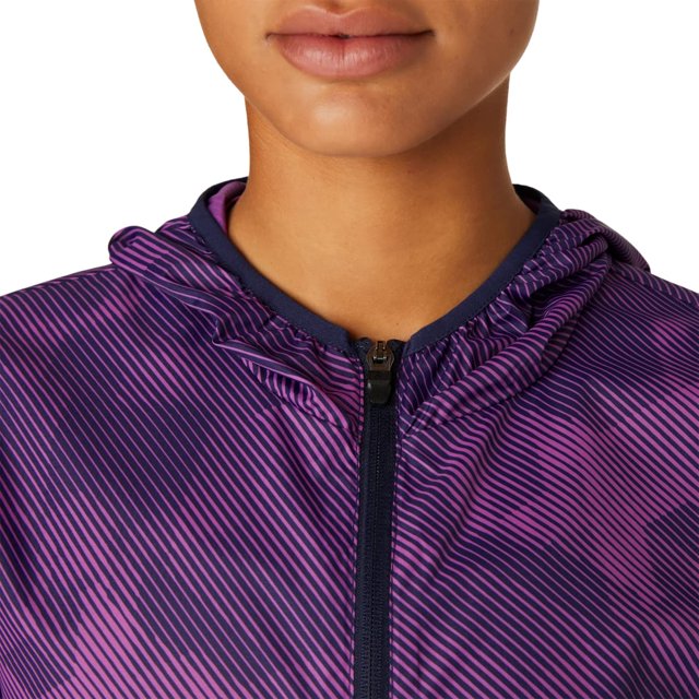 ASICS Womens Packable Jacket, Purple, Medium