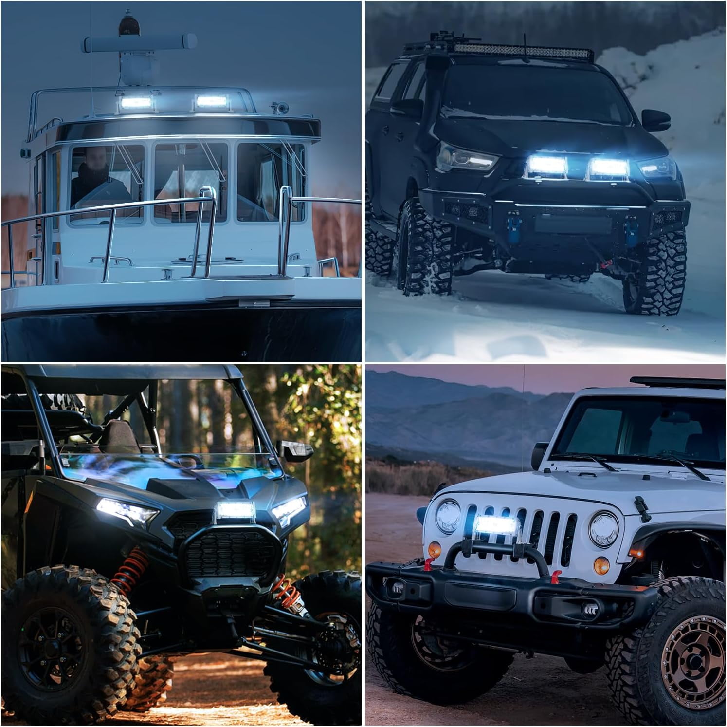 Nilight 9.5-Inch Triple Row LED Light Bar, White Spot/Flood Combo Beam, IP67 Waterproof for Off-Road & Marine Deck Lighting