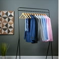 thumbnail image 6 of 20 Pack Solid Wood Suit Hangers with Non Slip Bar and Precisely Cut Notches - 360 Degree Swivel Chrome Hook - Natural Finish Super Sturdy and Durable Wooden Hangers, 6 of 9