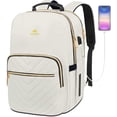 thumbnail image 1 of Mochila MATEIN para portátil de viaje, antirrobo, 15.6 pulgadas, blanca, para mujer, 1 of 9