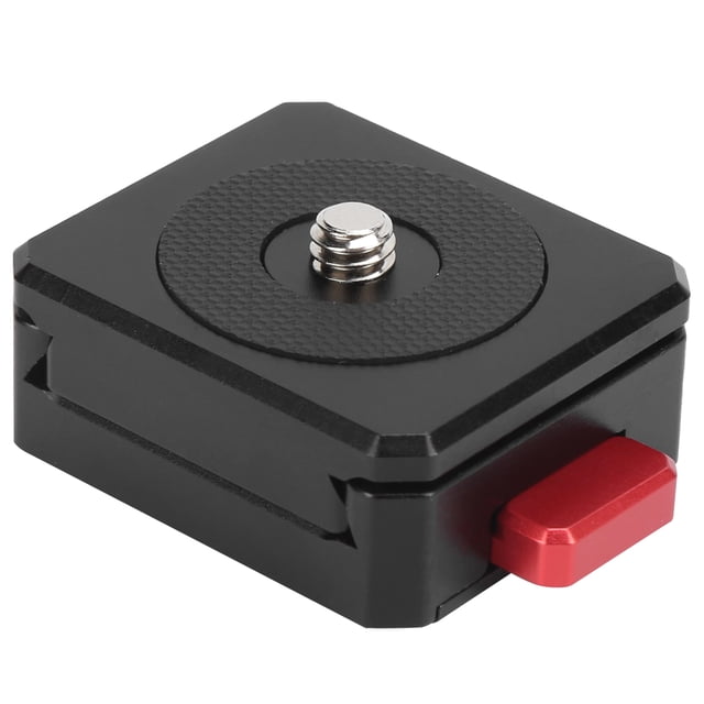 PlacA de Liberación Rápida, Adaptador de Montaje de Cámara Montaje Portátil de ÓXIDO DURADERO CON TORNILLO DE 1/4 PULGADA PARA BATERÍA DE MONTURA V