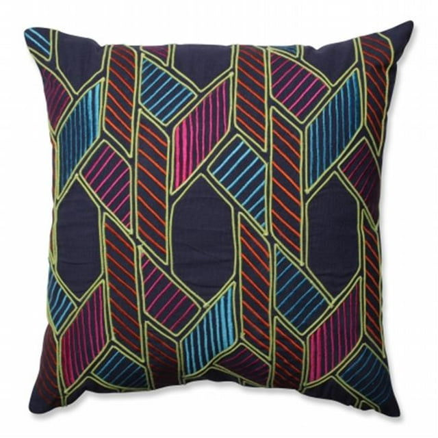 Pillow Perfect 599236 18 in. Graphic Geometric Square Throw Pillow, Multi Color
