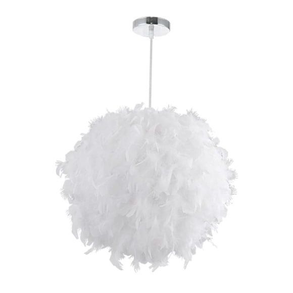 Nordic Feather Pendant Ceiling Light E27 Kitchen Hanging Lamp Fitting Decor 50cm