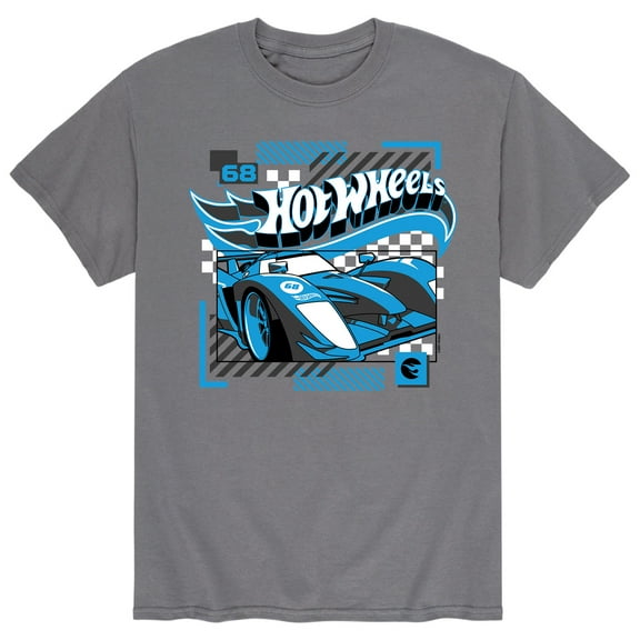 Hot Wheels - Blue Geometric Race Car - Men's Short Sleeve Graphic T-Shirt