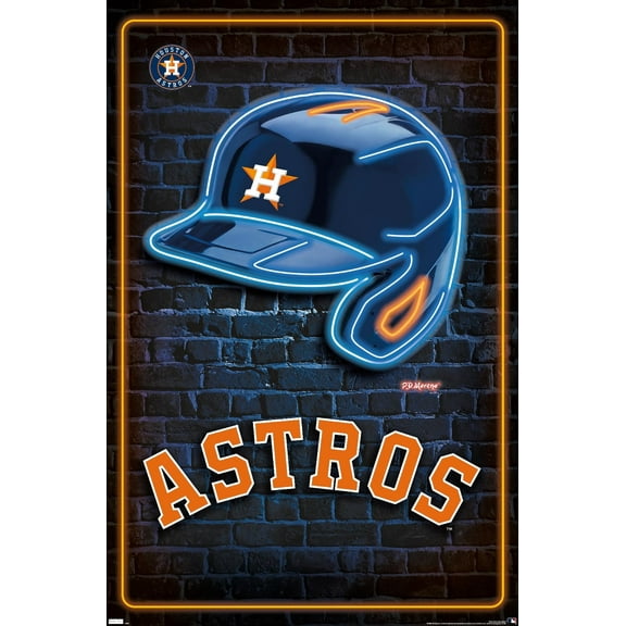MLB Houston Astros - Neon Helmet 23 Wall Poster, 22.375" x 34"