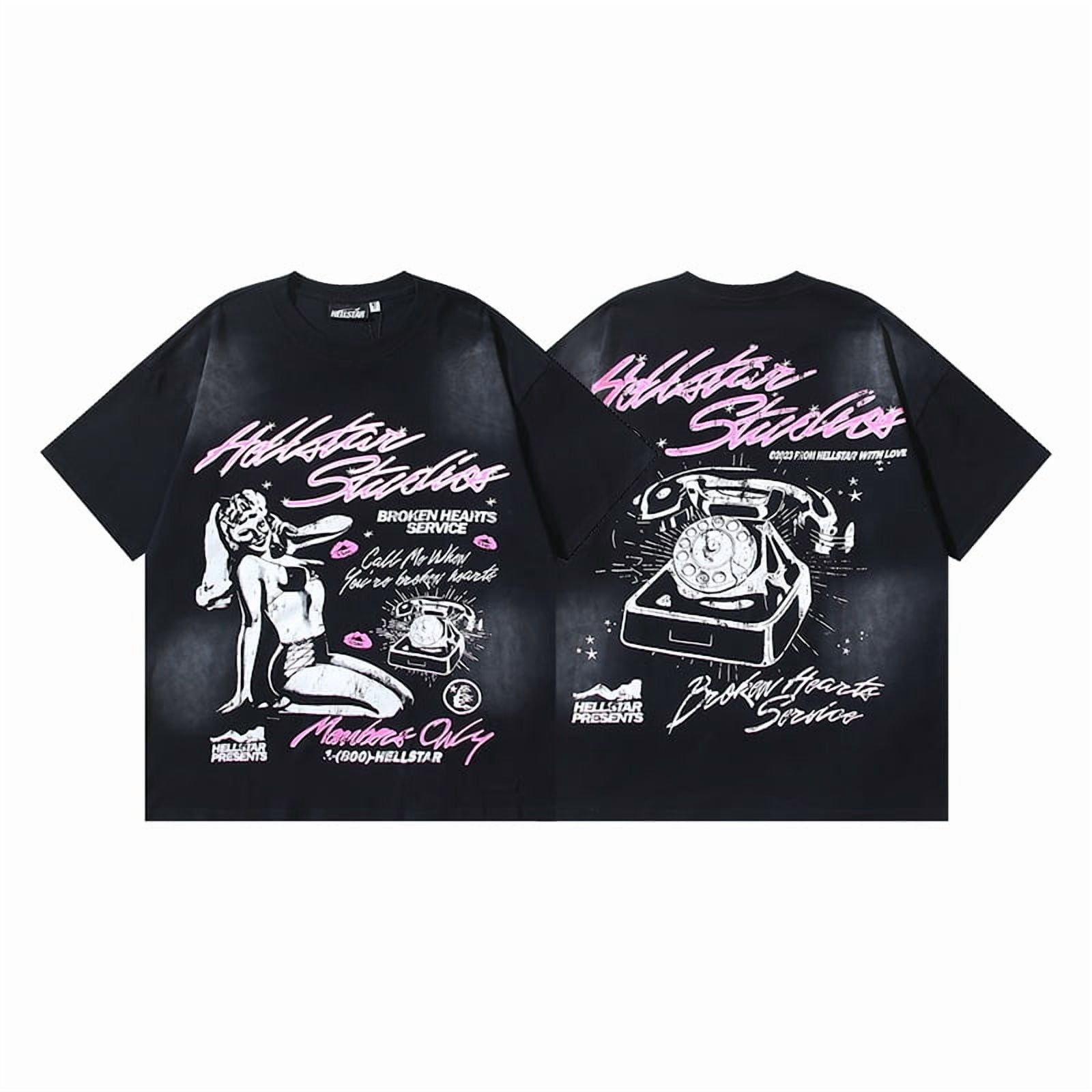 2025 new Hell Star HELLSTAR unisex washed distressed loose retro