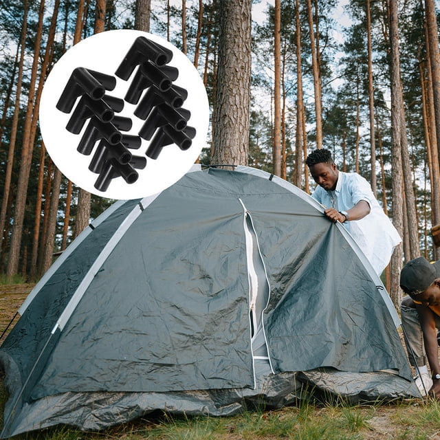 AURARMLET 25Pcs Tent Fitting Black PE Quick Installation Right Angle For Canopy Structure Accessories