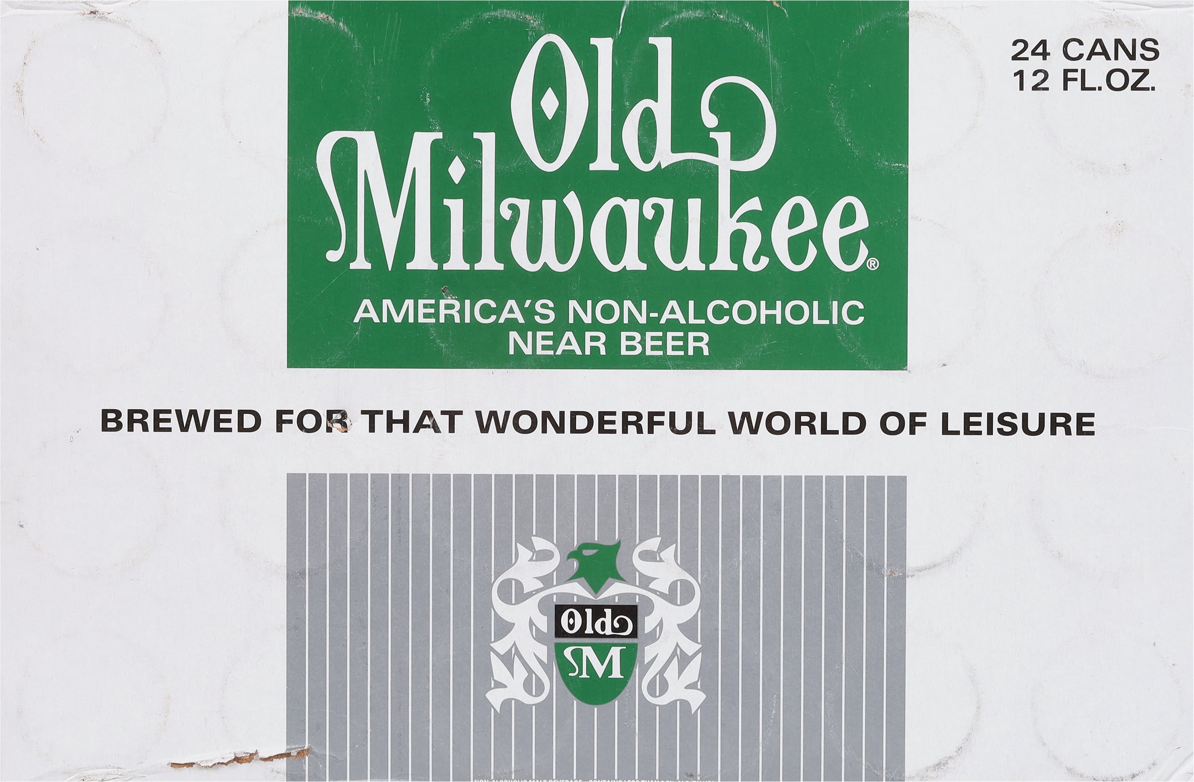 Old Milwaukee (Pack of 24) Non Alcoholic 12oz Cans Beer Brewed For That Wonderful World Of Leisure (Includes 24 Individual 12oz Old Mil Cans)