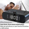 thumbnail image 4 of Radio reloj digital de mesilla de noche DAB/FM con reproducción en streaming por Bluetooth, pantalla LED gigante, doble alarma, temporizador de larga duración P20250110663, 4 of 5