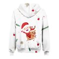 thumbnail image 4 of Puntoco Chaqueta De Mujer Casual Impreso Con Cremallera De Manga Larga Sudadera Con Capucha Chaqueta superior Liquidación De Navidad Puntoco Puntoco-477, 4 of 4
