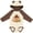 Natural & Brown w Ears, variant on Inktastic Gingerbread House Christmas Boys or Girls Long Sleeve Baby Bodysuit