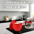 thumbnail image 2 of Silicone Liners for Kitchen Aid Tilt-Head 5 Qt Mixers – Mixer Attachments & Accessories – Replacement Mixer Bowls No Longer Needed (Black),Red, 2 of 7