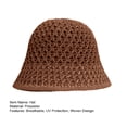 thumbnail image 7 of Pink Season Outdoor Hat Woven Foldable All Match Soft Breathable Daily Wear Polyester Big Brim Sunscreen Hat Summer Accessories, 7 of 7