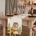 thumbnail image 2 of Table Runners 72 Inches Long Dress Scarves, Groundhog Day Farmhouse Kitchen/Dining Table Runner, Coffee Tablerunners, Sunflower Spring Floral Botanical Rustic 16x72 Inch, 2 of 9