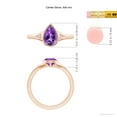 thumbnail image 5 of ANGARA Natural 1.05 Ct. Amethyst with Diamond Classic Ring in 14K Rose Gold for Women (Ring Size: 8.5), 5 of 10