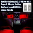 thumbnail image 2 of Luces de reposapiés de coche para Skoda Octavia 3 A7 5E A8 Pro MK4 Superb 3 Rapid Kodiaq para Seat Leon MK3 Ibiza Ateca Toledo Accesorios, 2 of 5