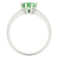 thumbnail image 4 of 1 ctw Solitaire Anniversary Ring for Women | Heart Cut Simulated Green Diamond | Hyperallergenic Solid 18K White Gold, 4 of 5