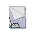 thumbnail image 2 of Ice Berg Soft Flannel Fleece Throw Blanket, Icy Formation Above and Below Water, Cozy Plush for Indoor and Outdoor Use, 70" x 90", Ceil Blue Azure Blue, by Ambesonne, 2 of 5