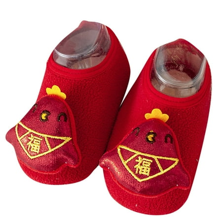 

Children Socks Shoes Autumn Winter Boys Girls Non-Slip Indoor Floor Baby Sports Shoes Warm Comfortable Shoes Solid Color Red Cute Animal Pattern